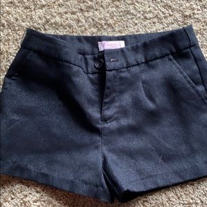 Girls Size 10 Black Shimmer shorts